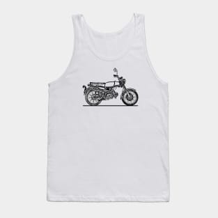 SS50 Bike Sketch Art Tank Top